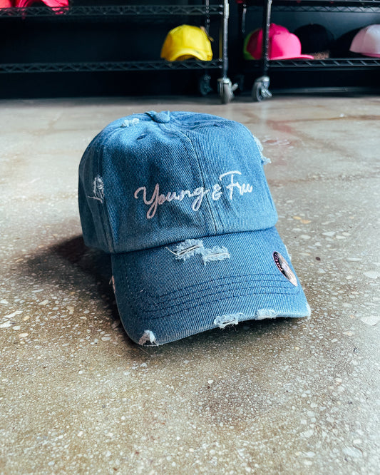 Young & Free Adult Hat (Distressed Ponytail)