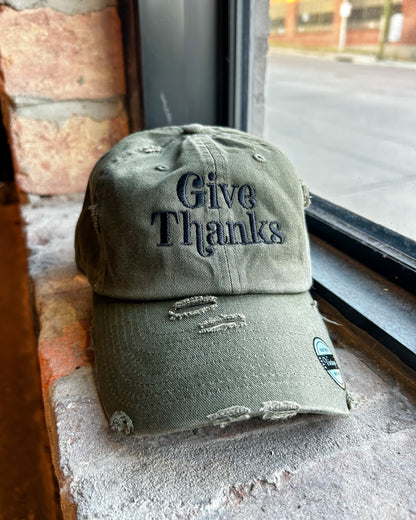 Give Thanks Hat (Distressed)