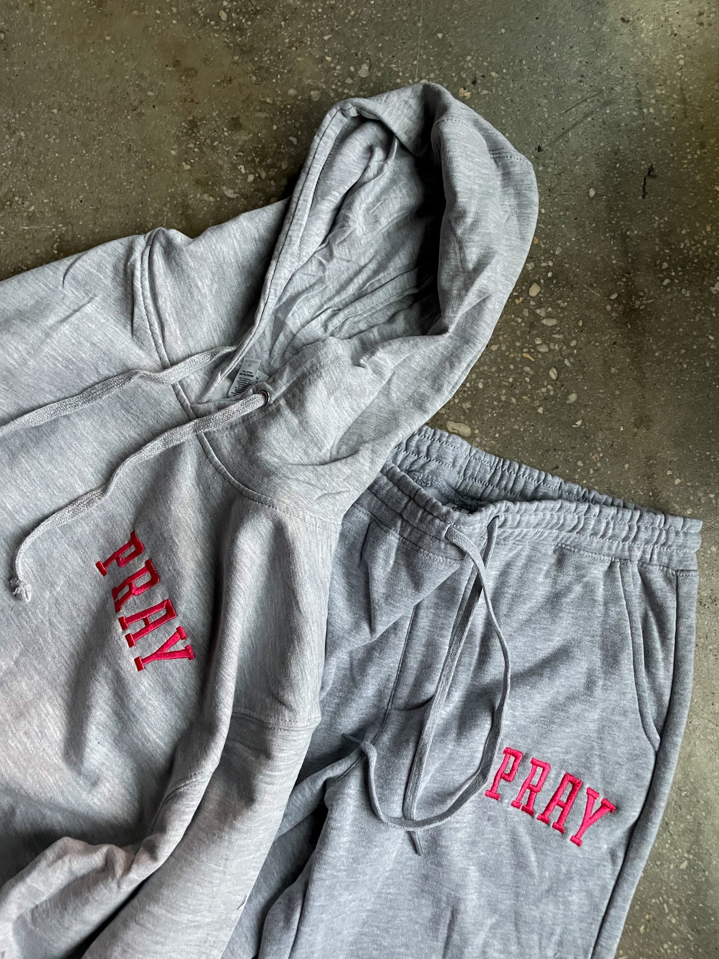 PRAY Embroidered Adult Box Hoodie