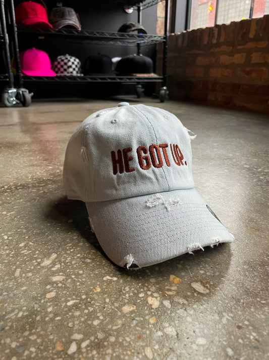 He Got Up Hat (Distressed)