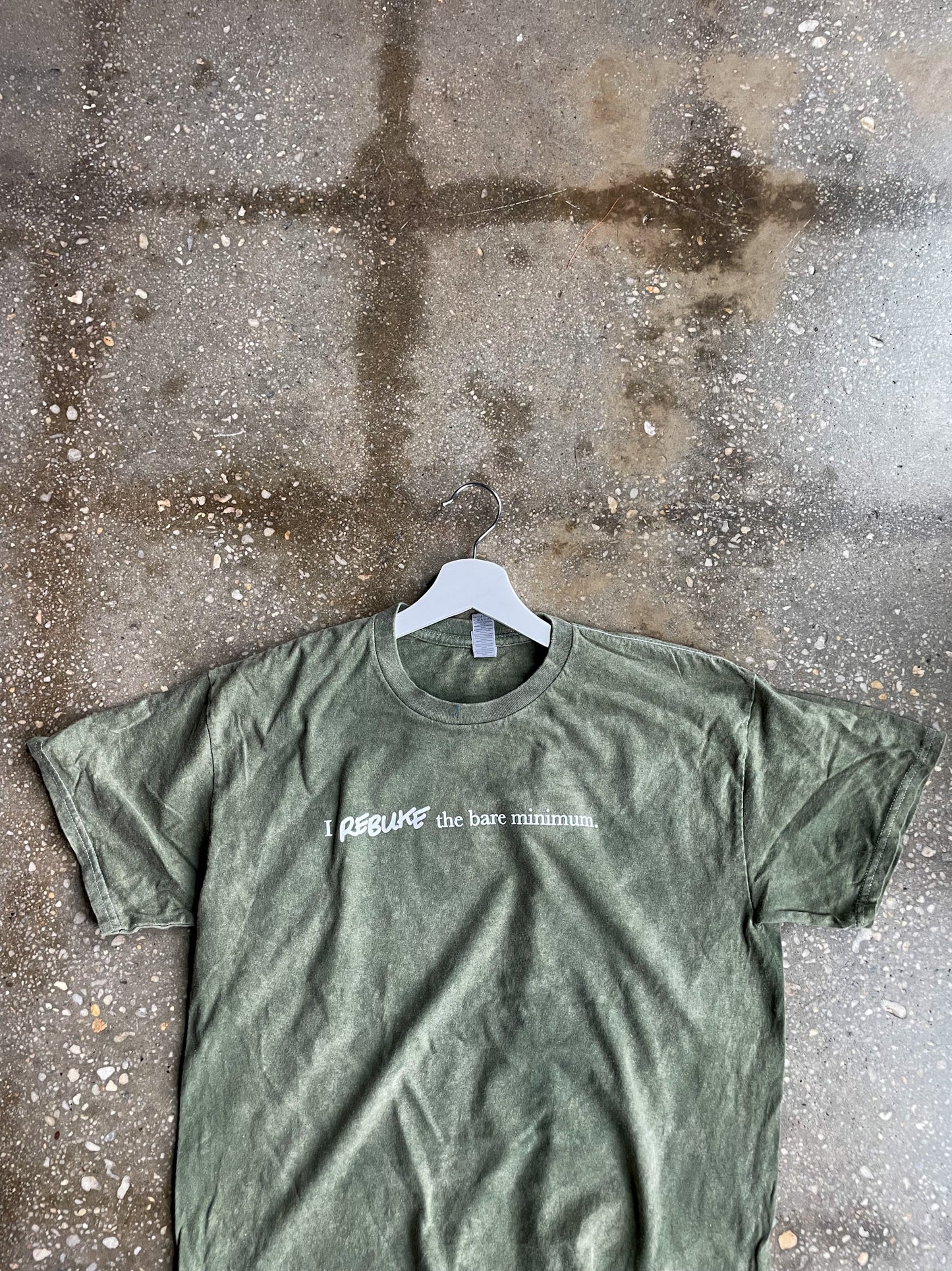 Rebuke The Bare Minimum (Mineral Wash) Adult Box T-Shirt