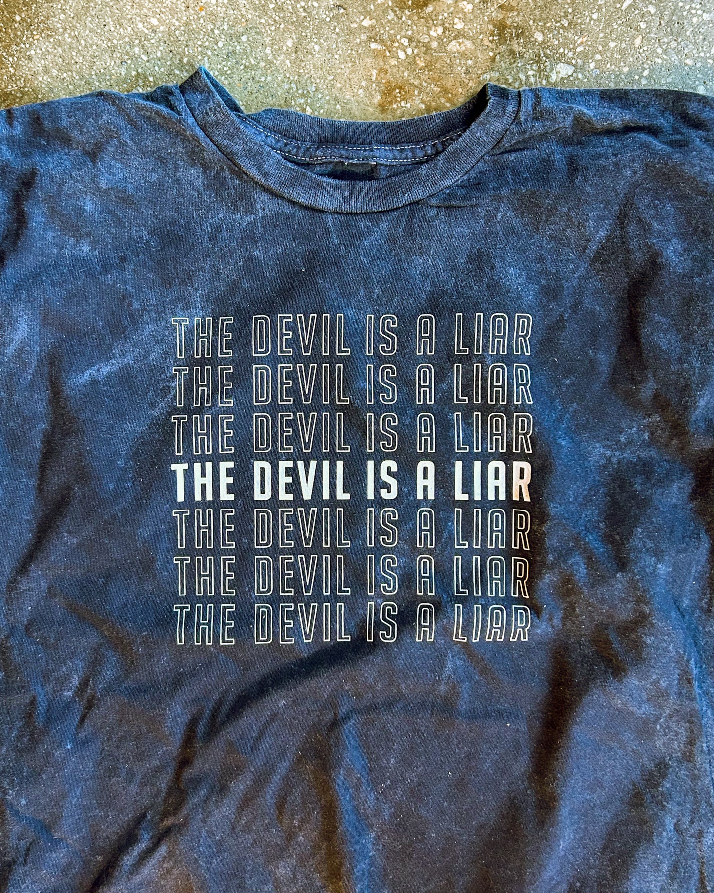 The Devil Is A Liar (Mineral Wash) Adult Box T-Shirt