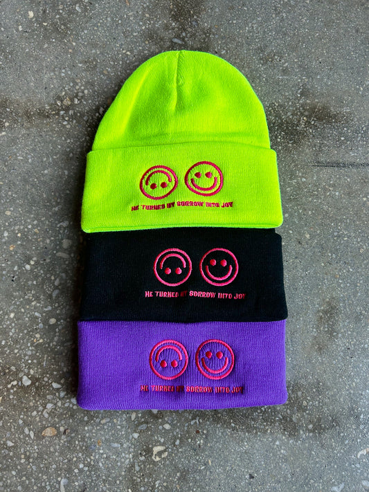 He Turned My Sorrows into Joy Beanie