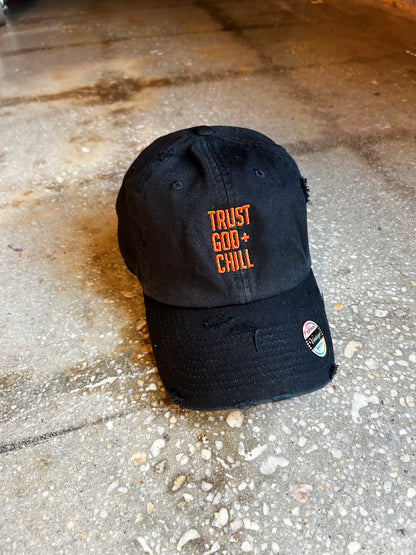 Trust God and Chill Hat (Distressed)