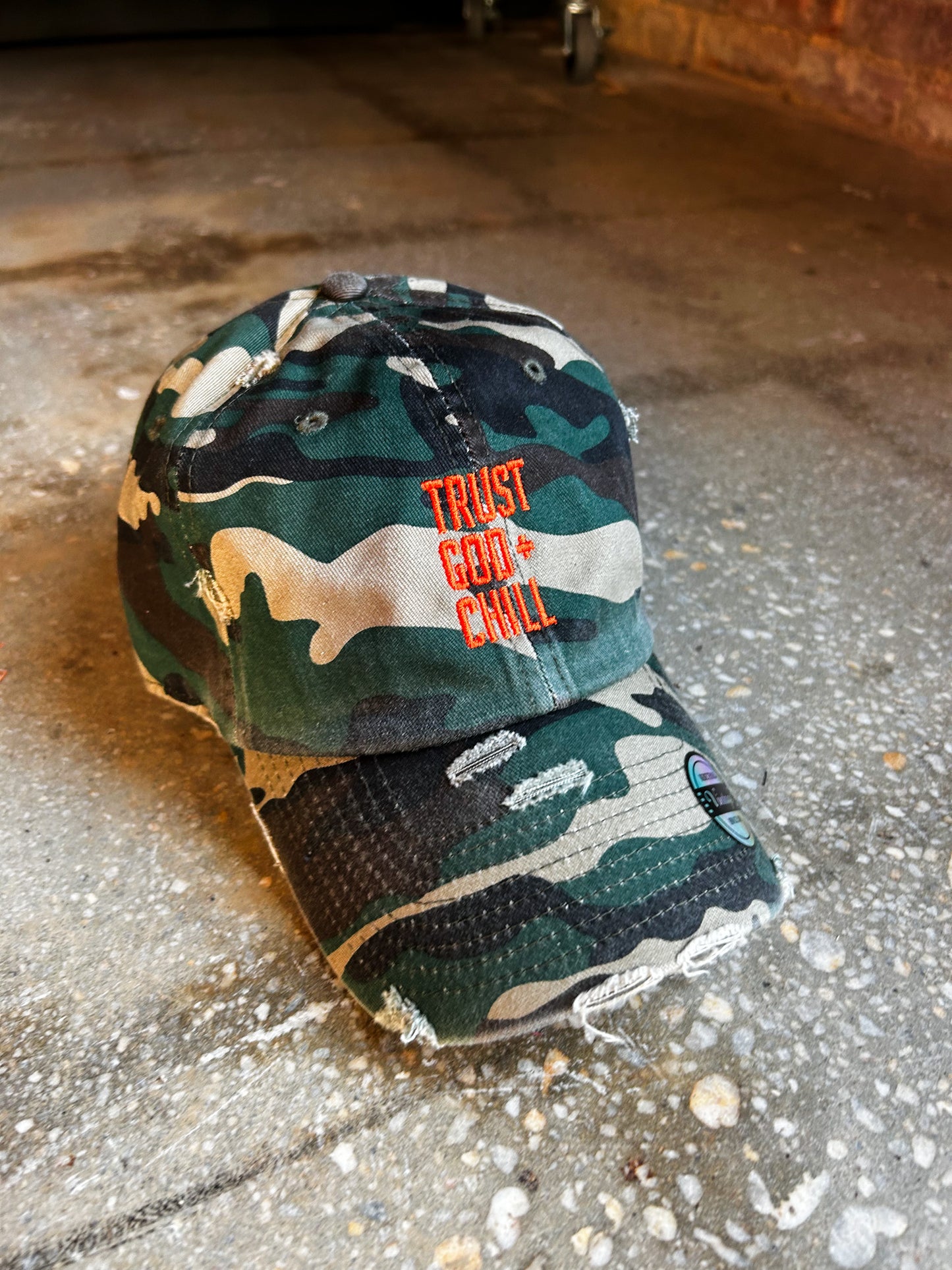 Trust God and Chill Hat (Distressed)