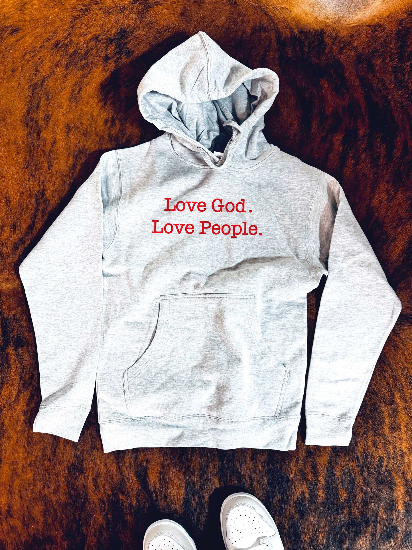 (RTS) Love God. Love People. Adult Box Hoodie