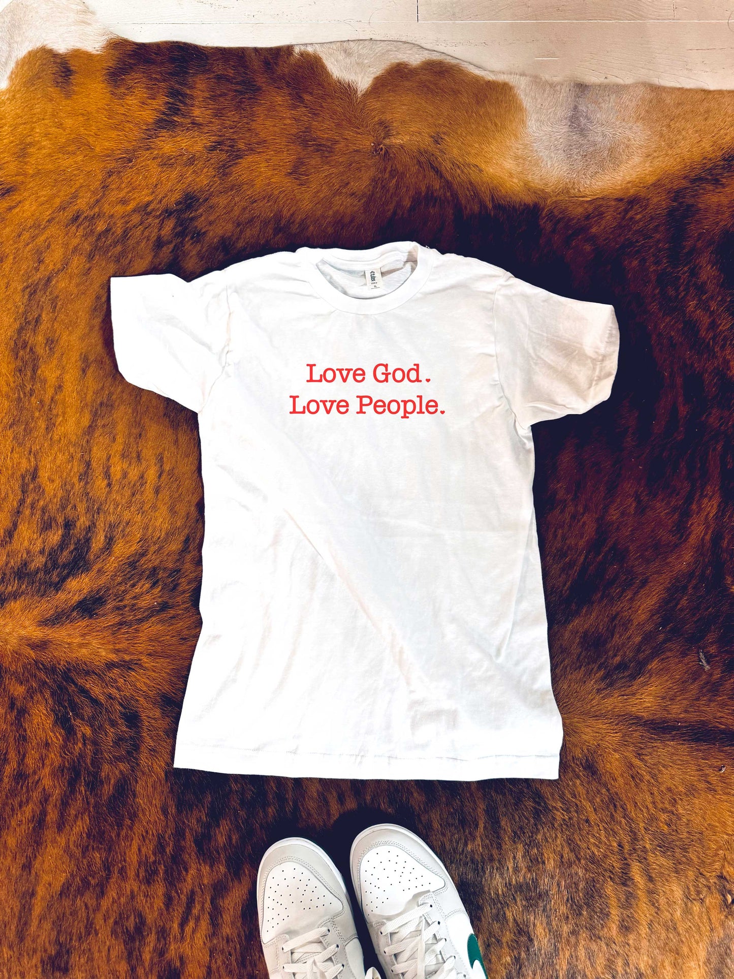 Love God. Love People. Adult Box T-Shirt