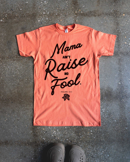 Mama Ain't Raise No Fool Adult Box T-Shirt