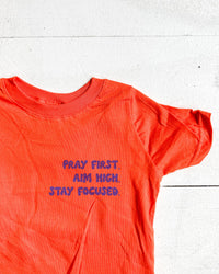 Pray. Aim. Focus. Kids T-shirt