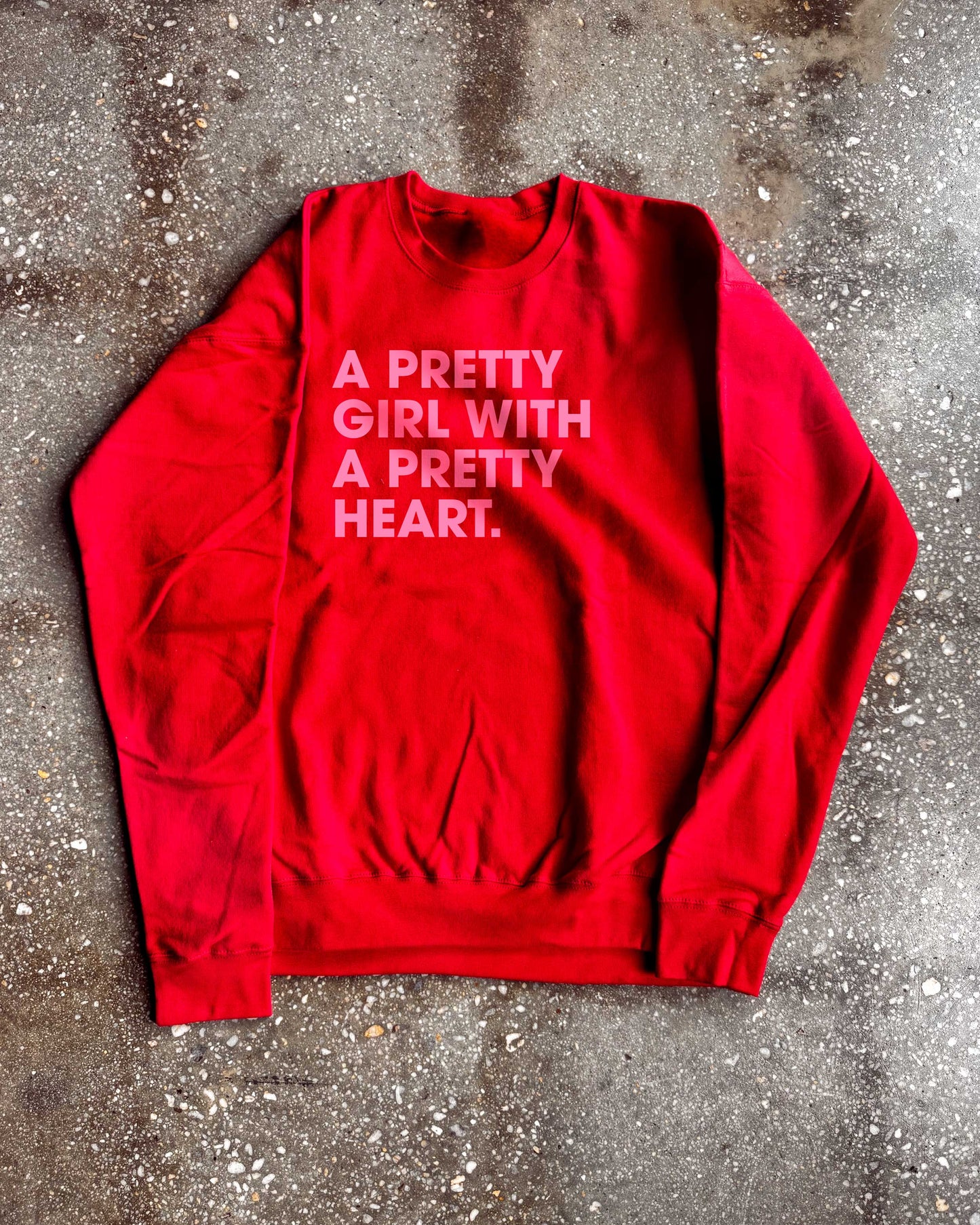 Pretty Girl, Pretty Heart Adult Drop Shoulder Sweatshirt