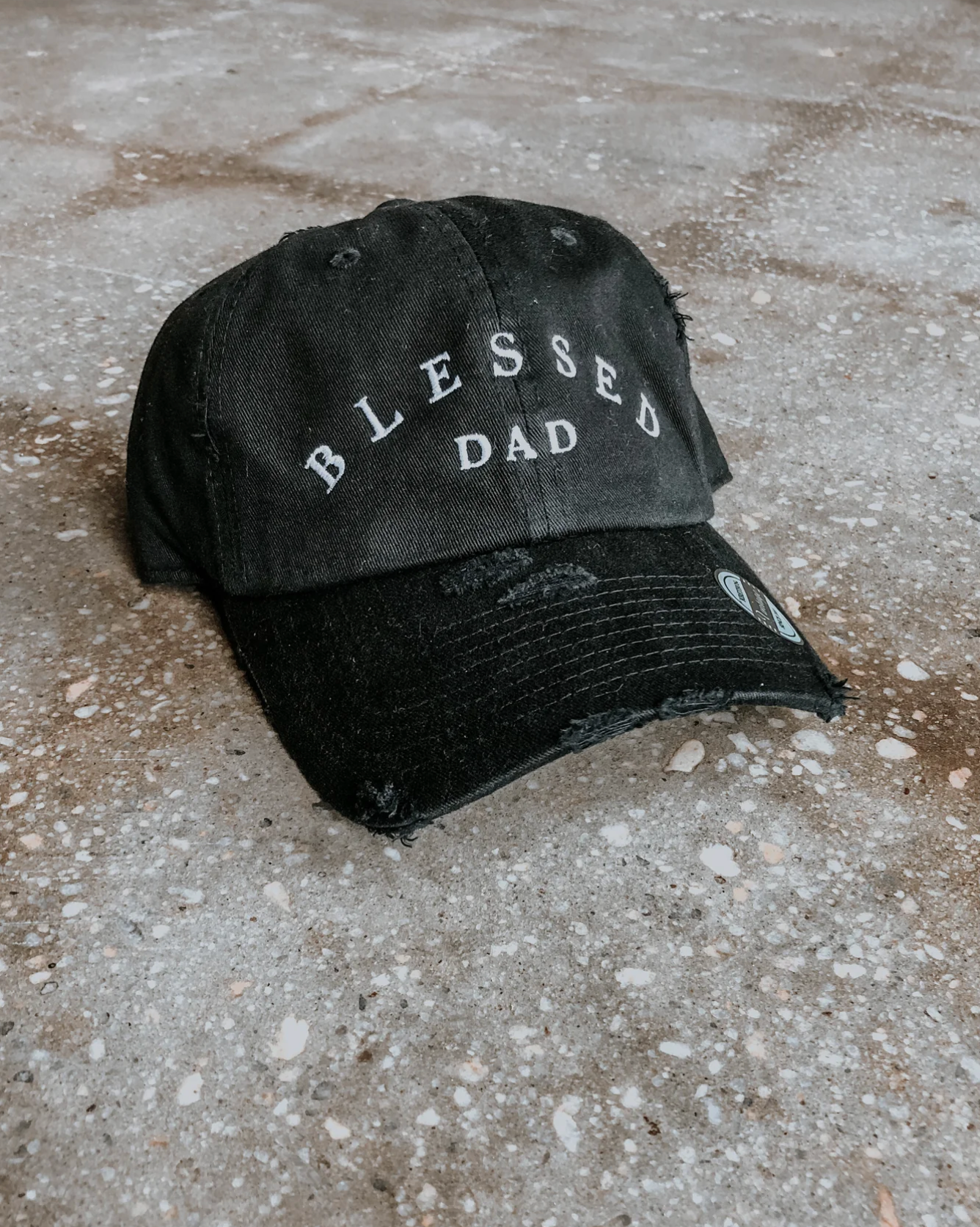 (CLEARANCE) Blessed Dad Hat (Distressed)