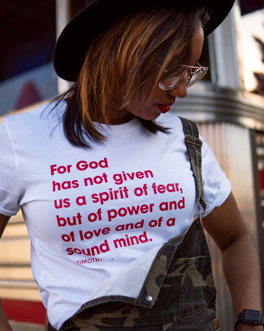 (CLEARANCE) 2 Timothy 1:7 Adult T Shirt