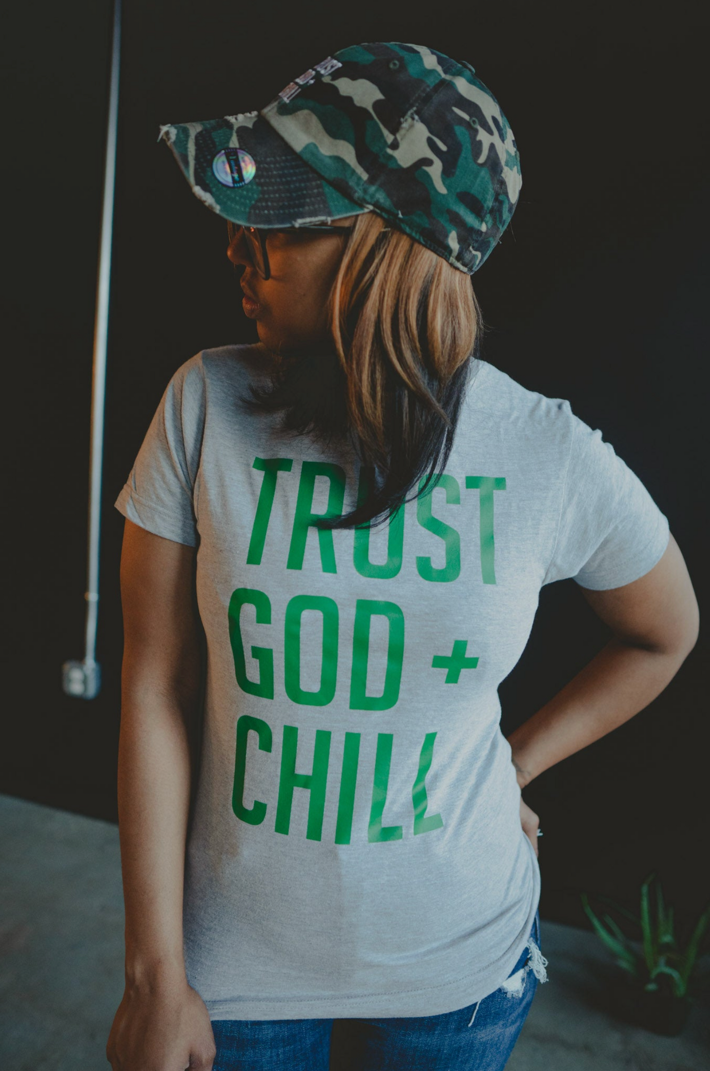 (CLEARANCE) Trust God + Chill Adult T Shirt