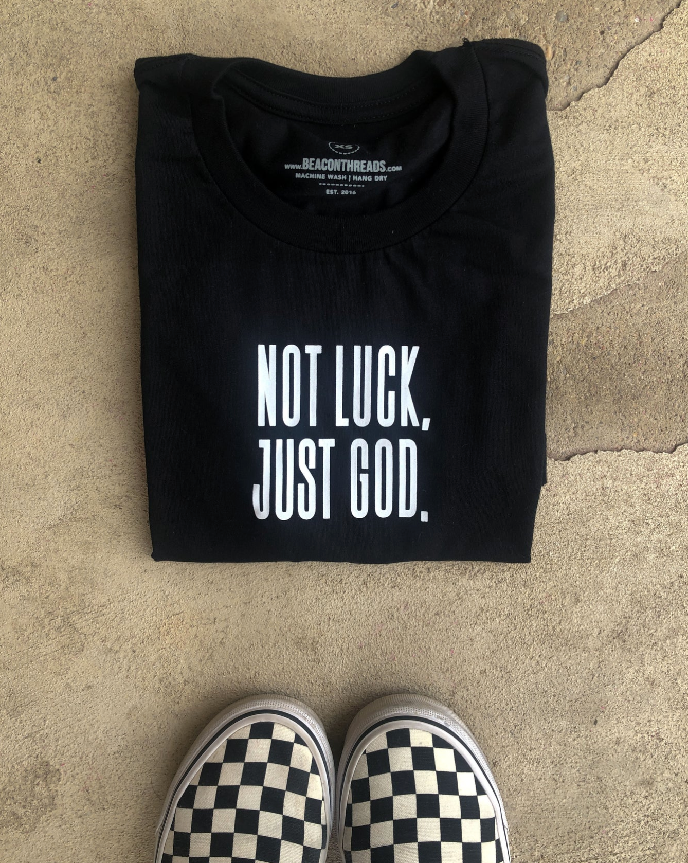 (CLEARANCE) Not Luck Just God Adult T Shirt