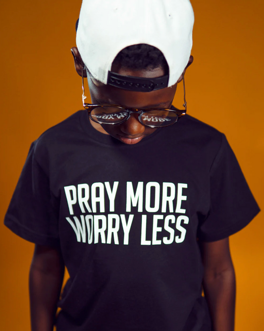 (CLEARANCE) Pray More Worry Less Kids T Shirt