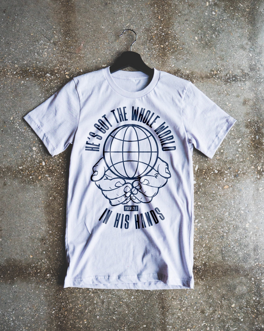 (CLEARANCE) He's Got the Whole World Adult T Shirt