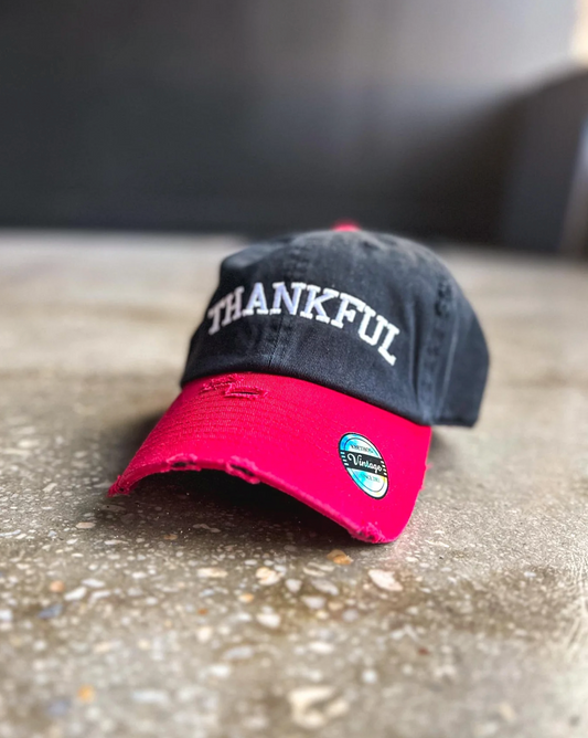 (CLEARANCE) Thankful Hat (Distressed)