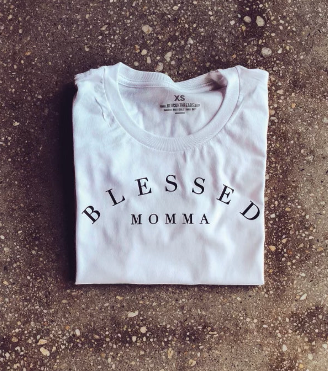(CLEARANCE) Blessed Momma Adult T Shirt