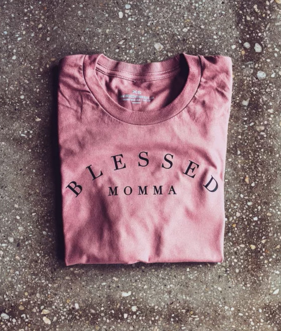 (CLEARANCE) Blessed Momma Adult T Shirt
