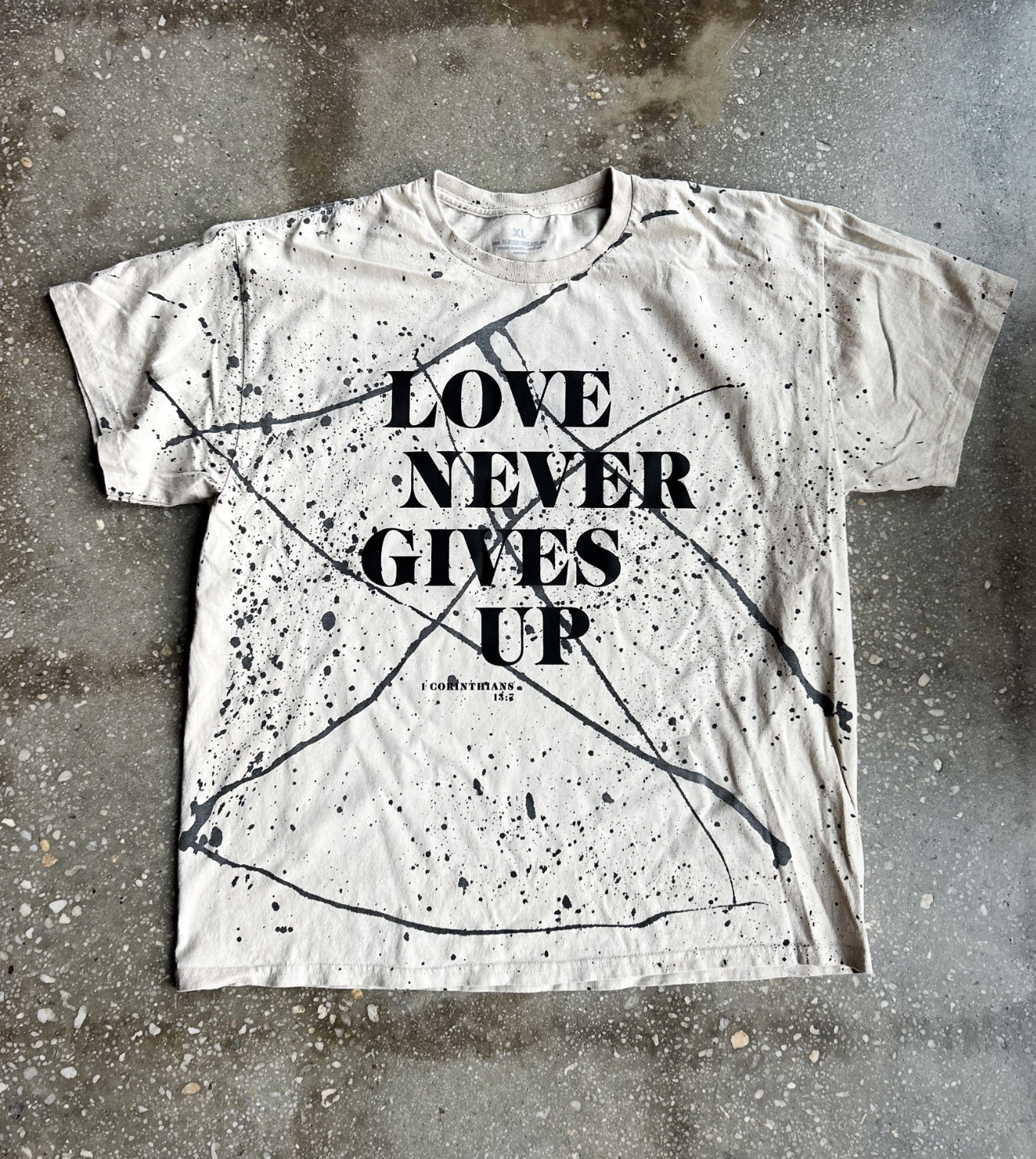 (CLEARANCE) Love Never Gives Up Adult T Shirt