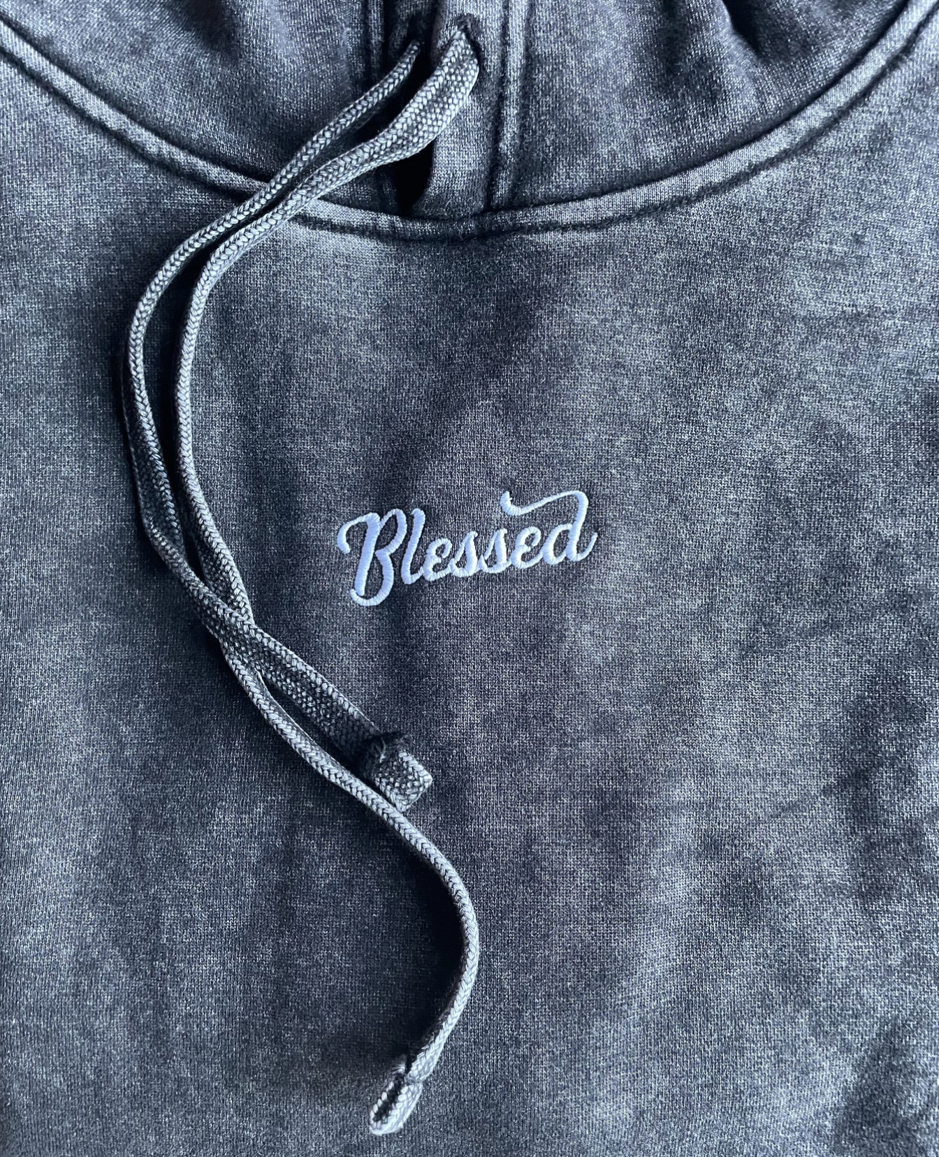 (CLEARANCE) Blessed Embroidered Adult Box Hoodie