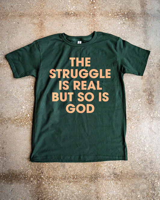 The Struggle Is Real But So Is God Adult Box T-Shirt