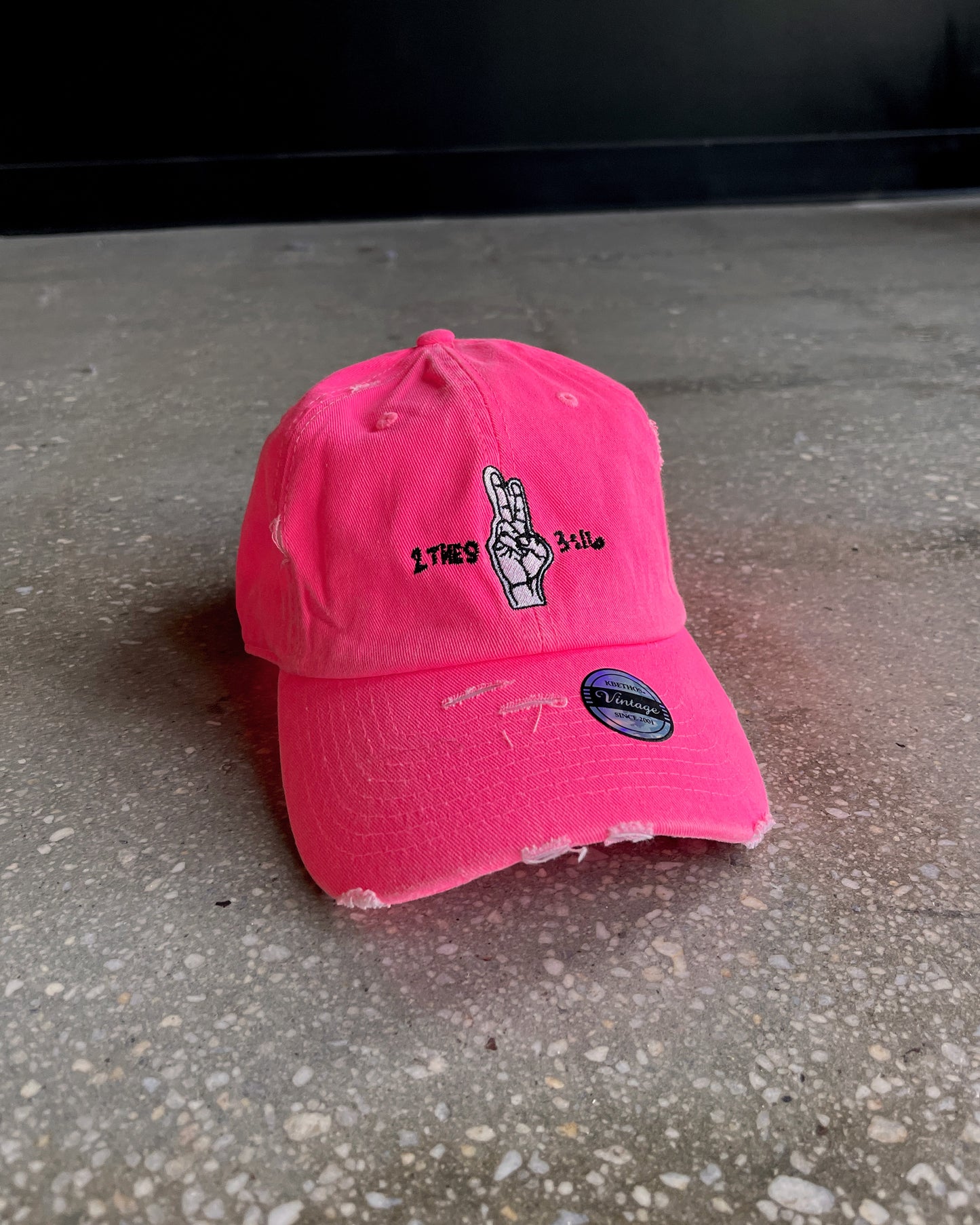 (Neon) Peace Hat (Distressed)