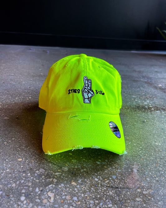 (Neon) Peace Hat (Distressed)