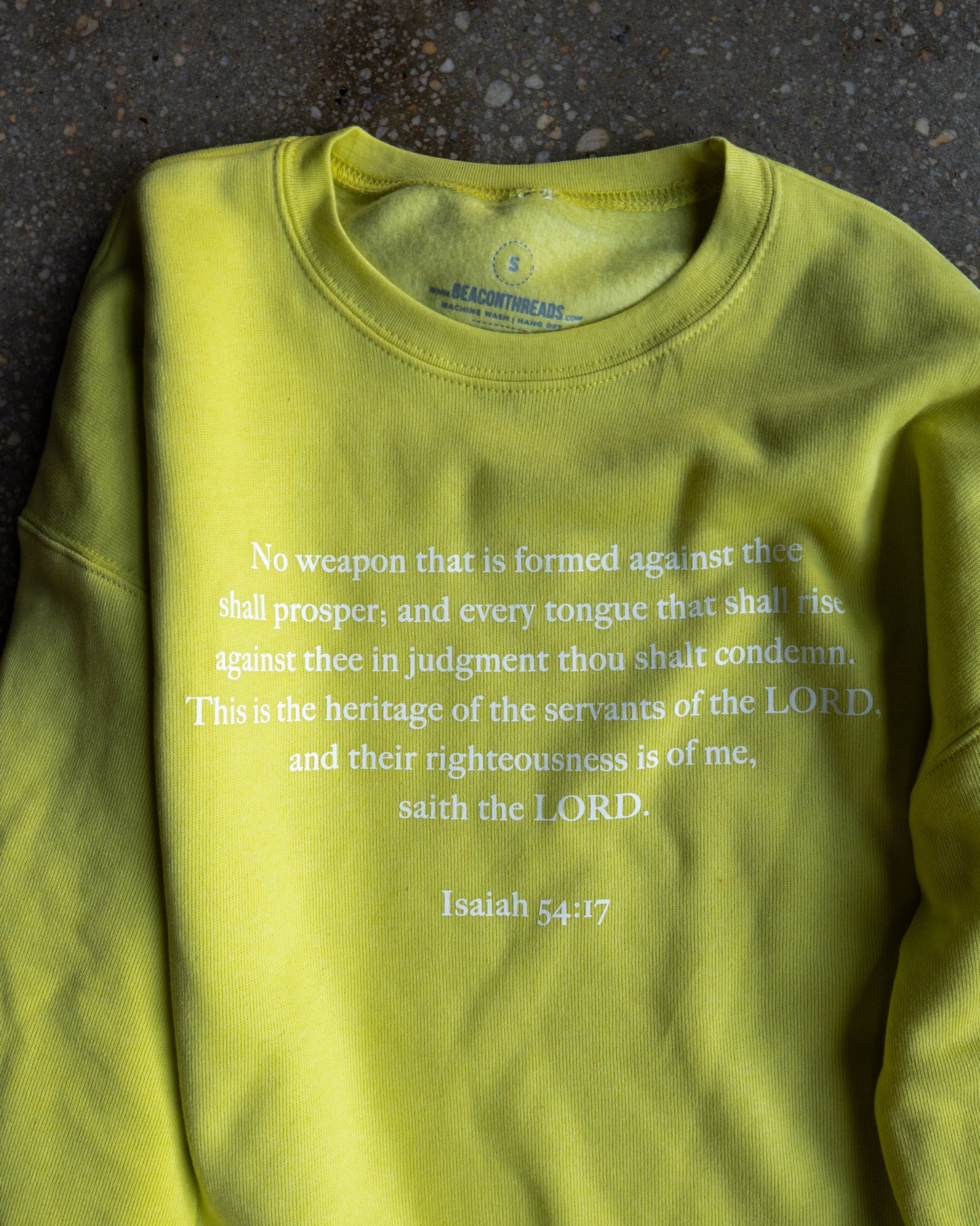 Isaiah 54:17 Adult Drop Shoulder Sweatshirt