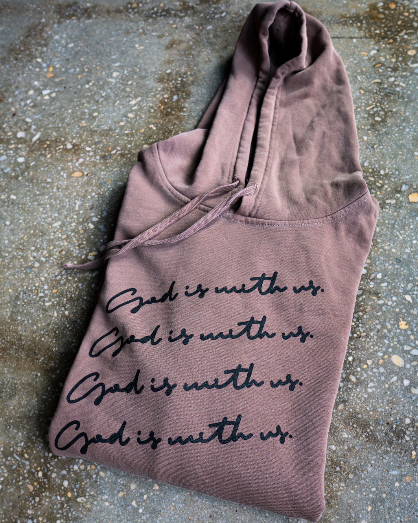 God Is With Us Adult Box Hoodie