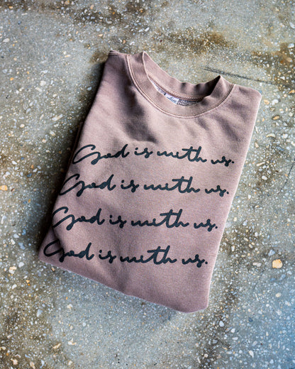 God Is With Us Adult Drop Shoulder Sweatshirt