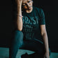 Trust God + Chill (BLKonBLK) Adult T-Shirt