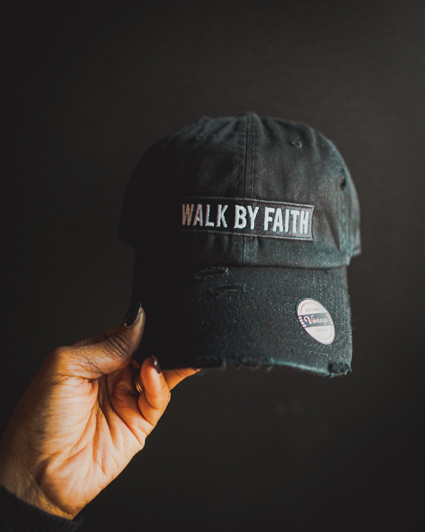 Walk By Faith Hat (Distressed)