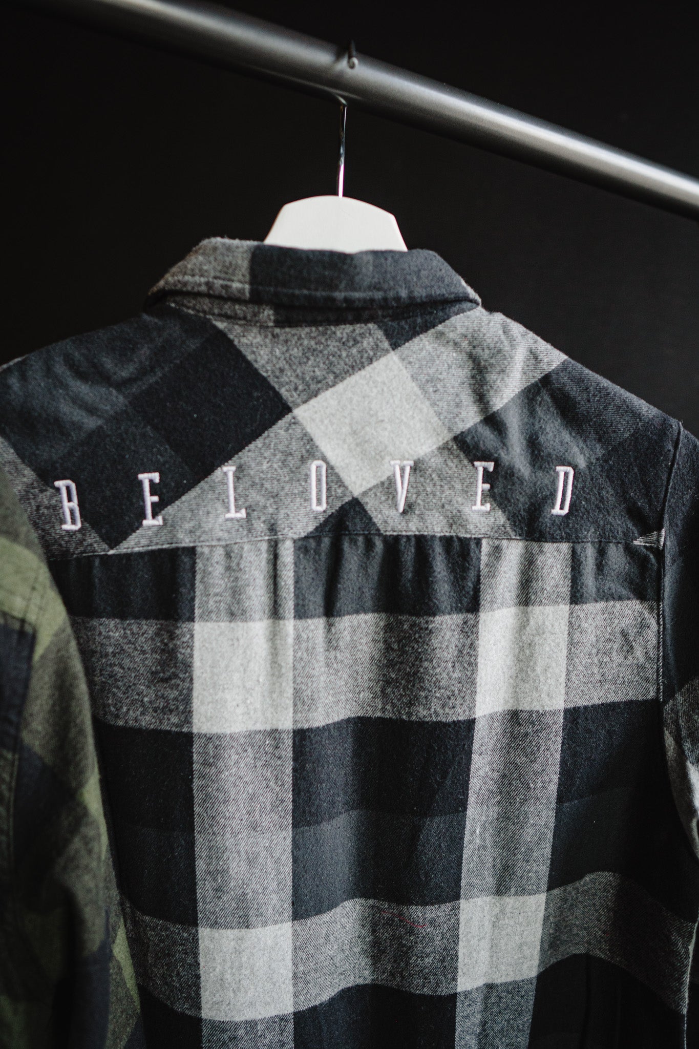 BELOVED Embroidered Adult Plaid Shirt
