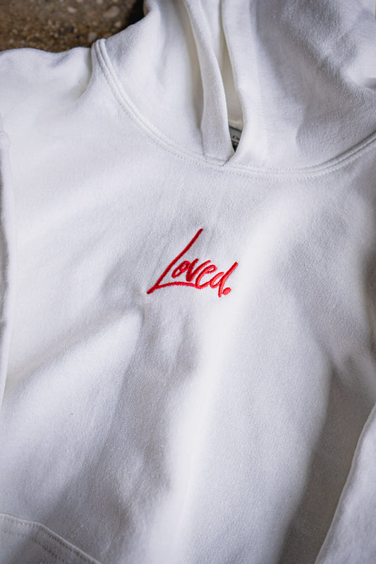 Loved. Embroidered Kids Hoodie