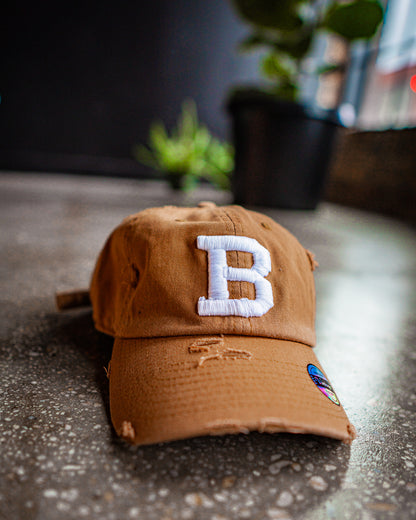 "B" Logo Hat (Distressed)