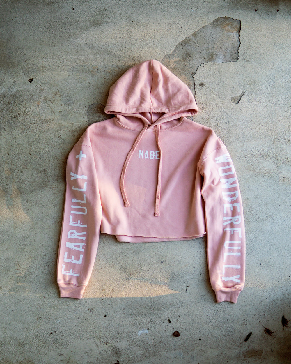 Fearfully + Wonderfully Made Women's Cropped Adult Sponge Fleece Hoodie