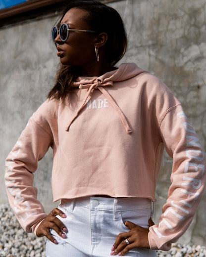 Fearfully + Wonderfully Made Women's Cropped Adult Sponge Fleece Hoodie