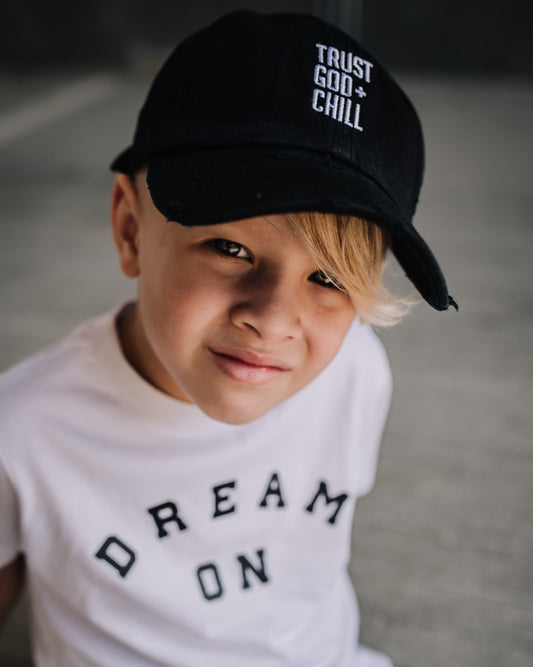 Trust God + Chill Kid's Hat (Distressed)