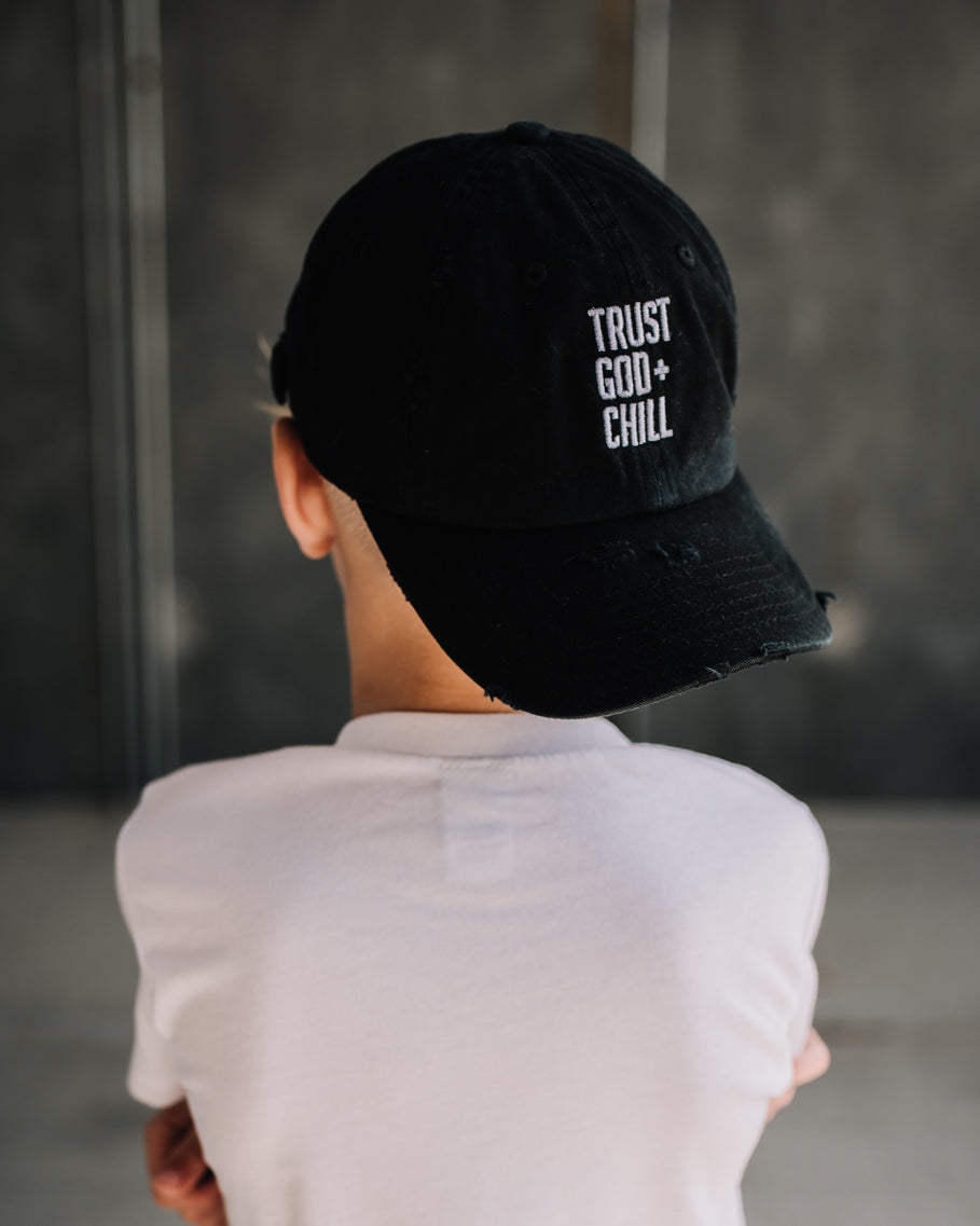 Trust God + Chill Kid's Hat (Distressed)
