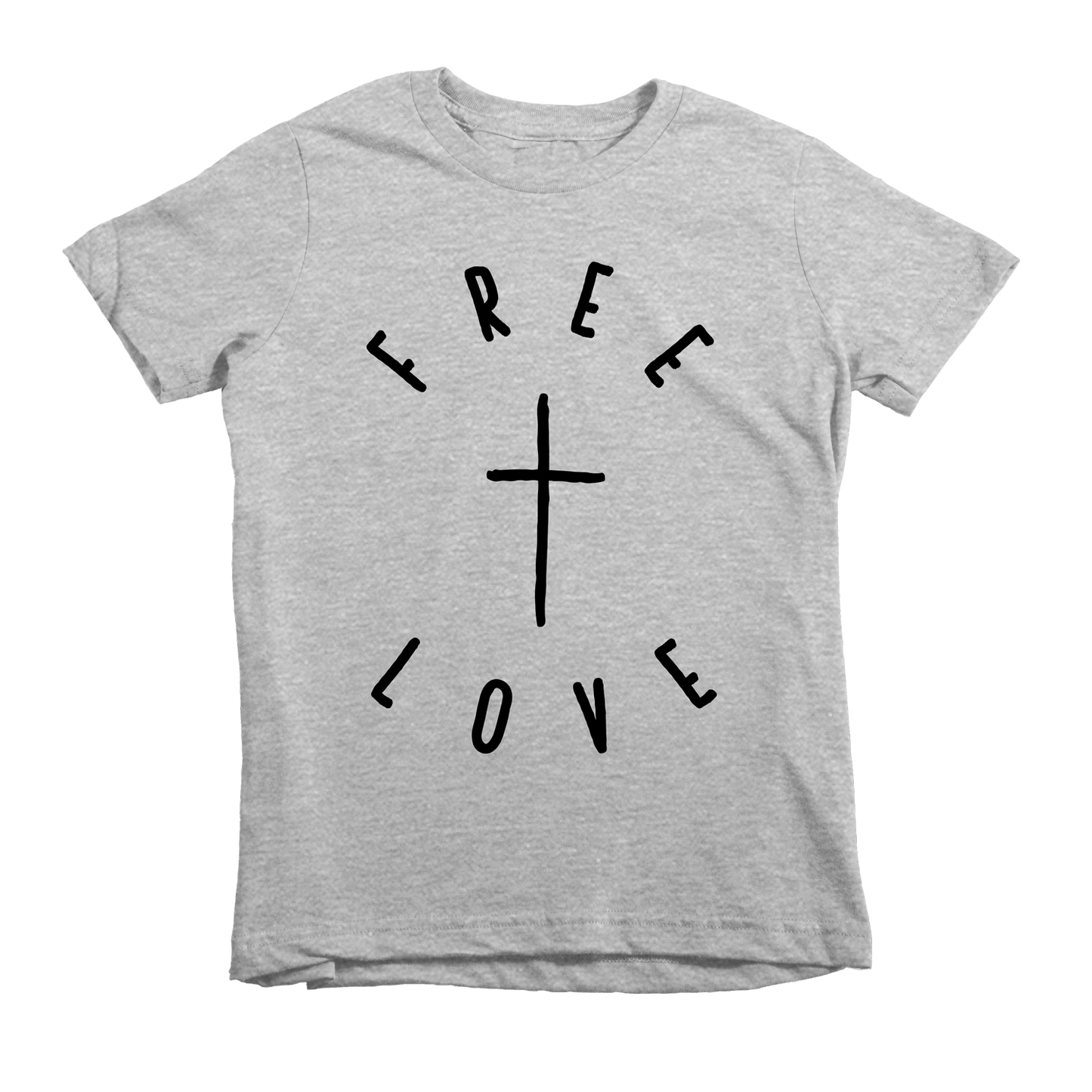 Free Love Tee - Beacon Threads - 2T / Grey w/ Black Lettering - 2