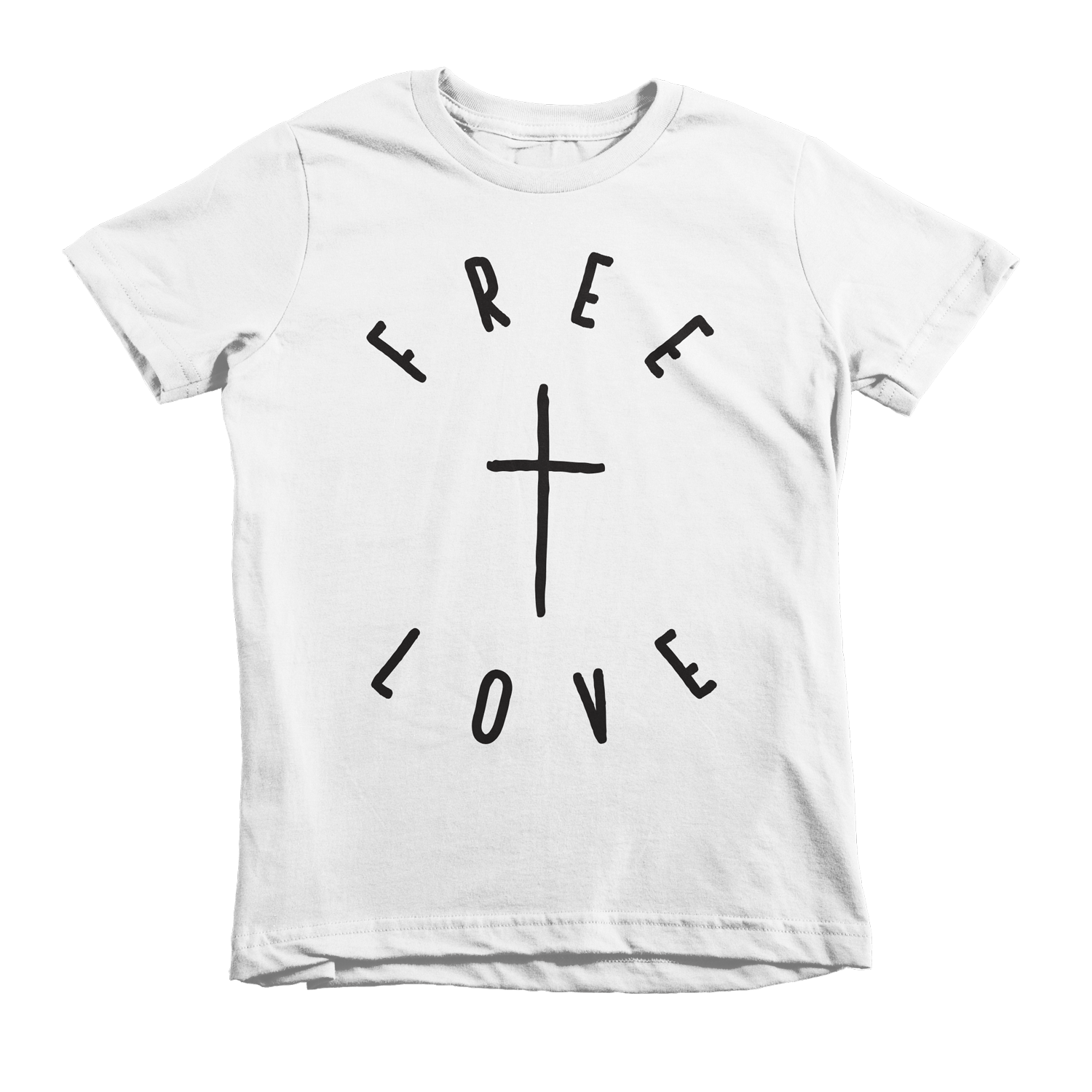 Free Love Tee - Beacon Threads - 2T / White w/ Black Lettering - 3