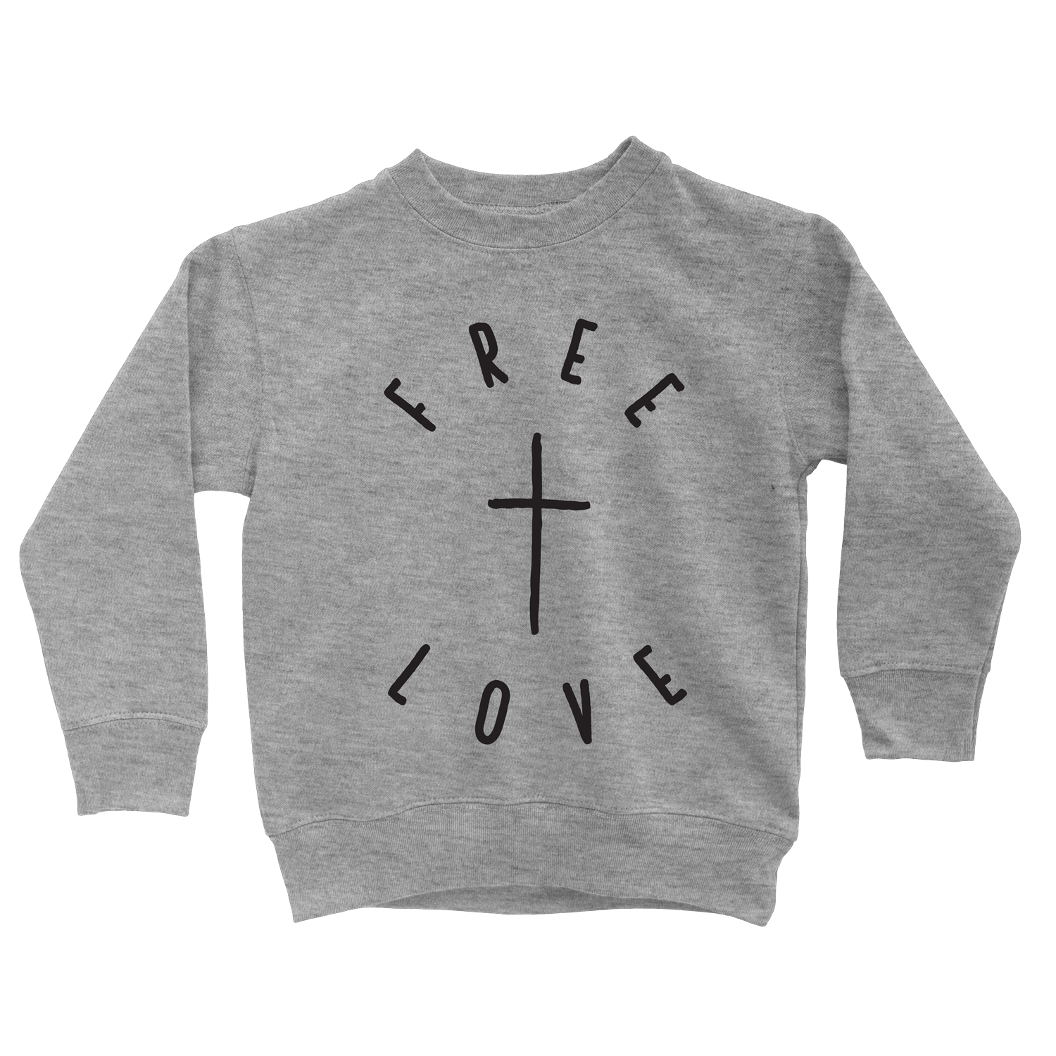 Free Love Sweatshirt - Beacon Threads - 2T / Grey w/ Black Lettering - 2