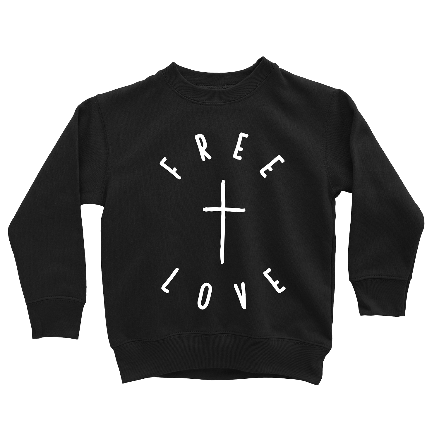 Free Love Sweatshirt - Beacon Threads - 2T / Black w/ White Lettering - 3