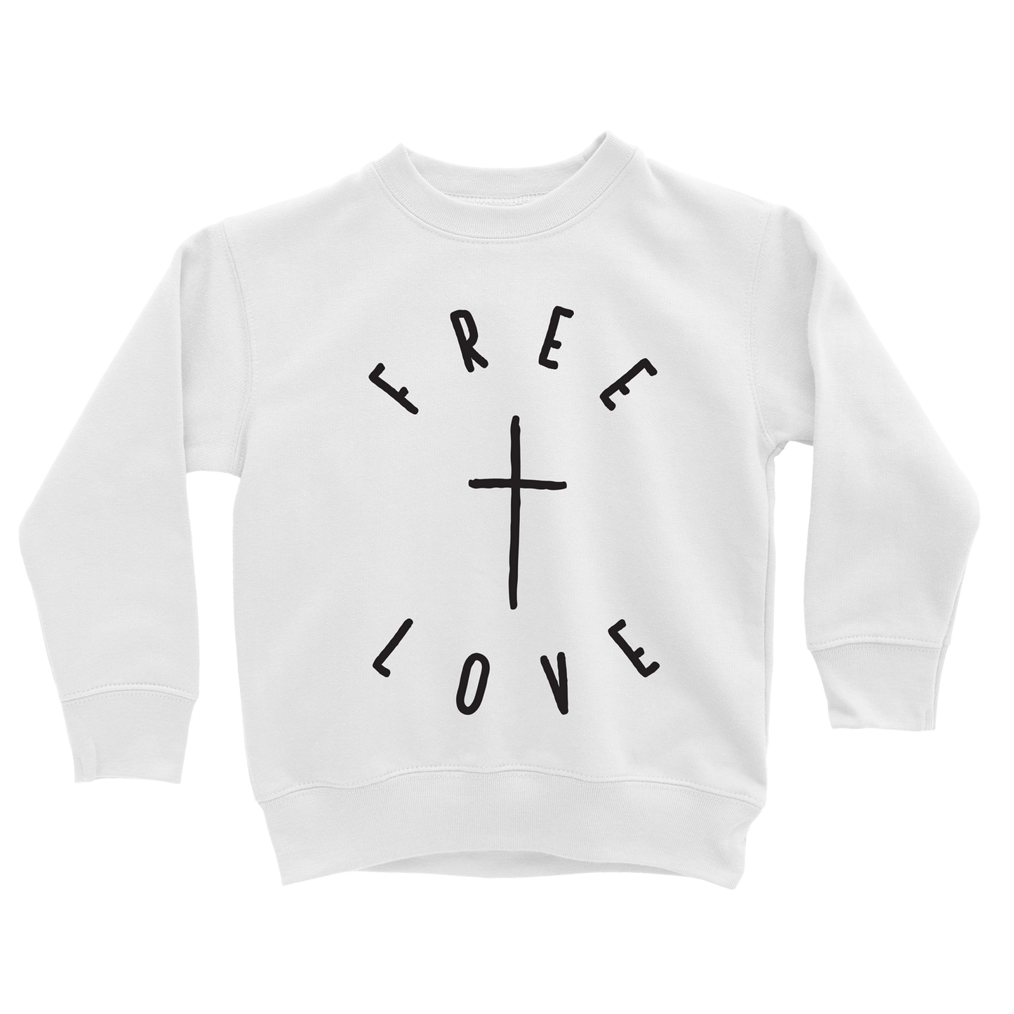Free Love Sweatshirt - Beacon Threads - 2T / White w/ Black Lettering - 1