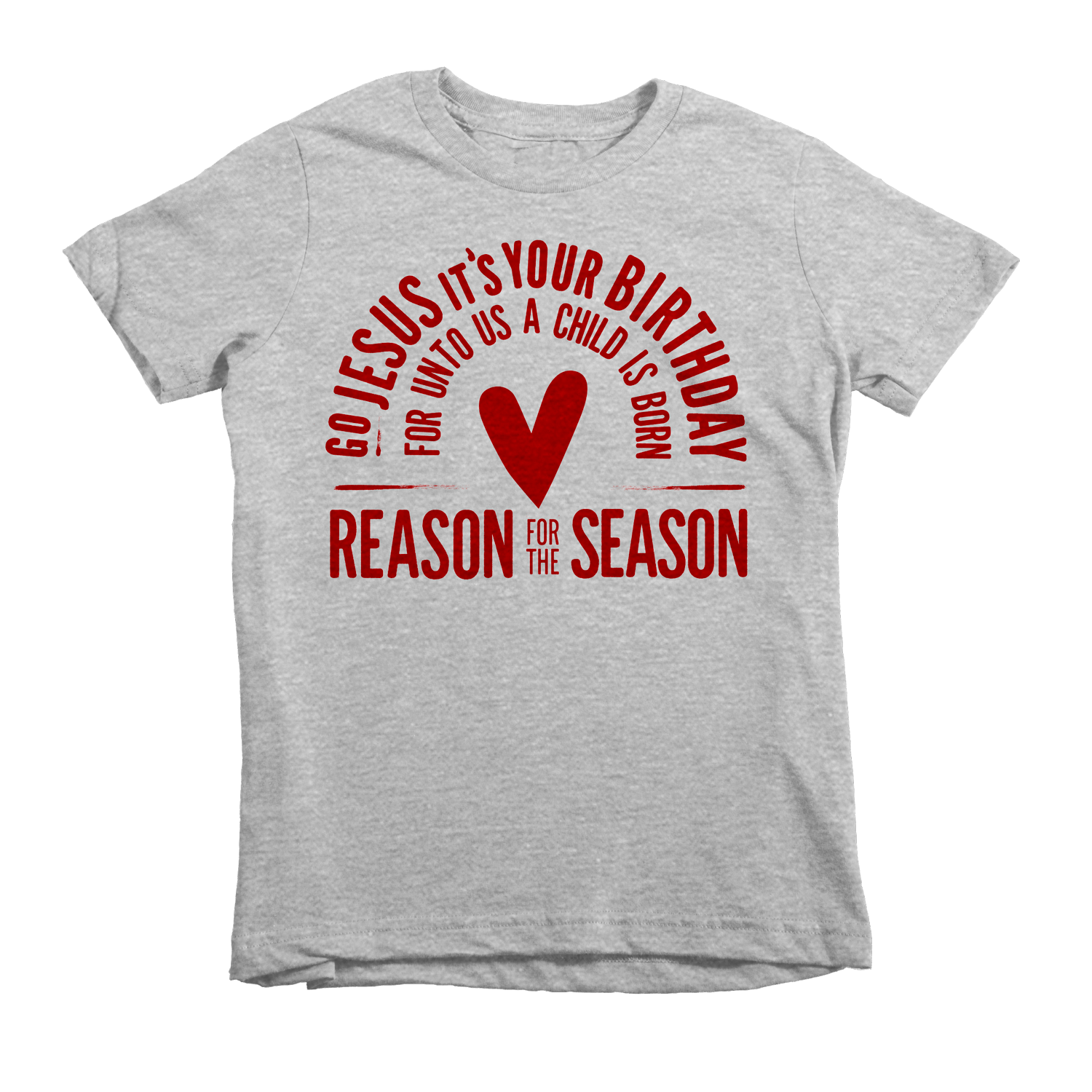Go Jesus Tee - Beacon Threads - 2T / Grey w/ Red Lettering - 3