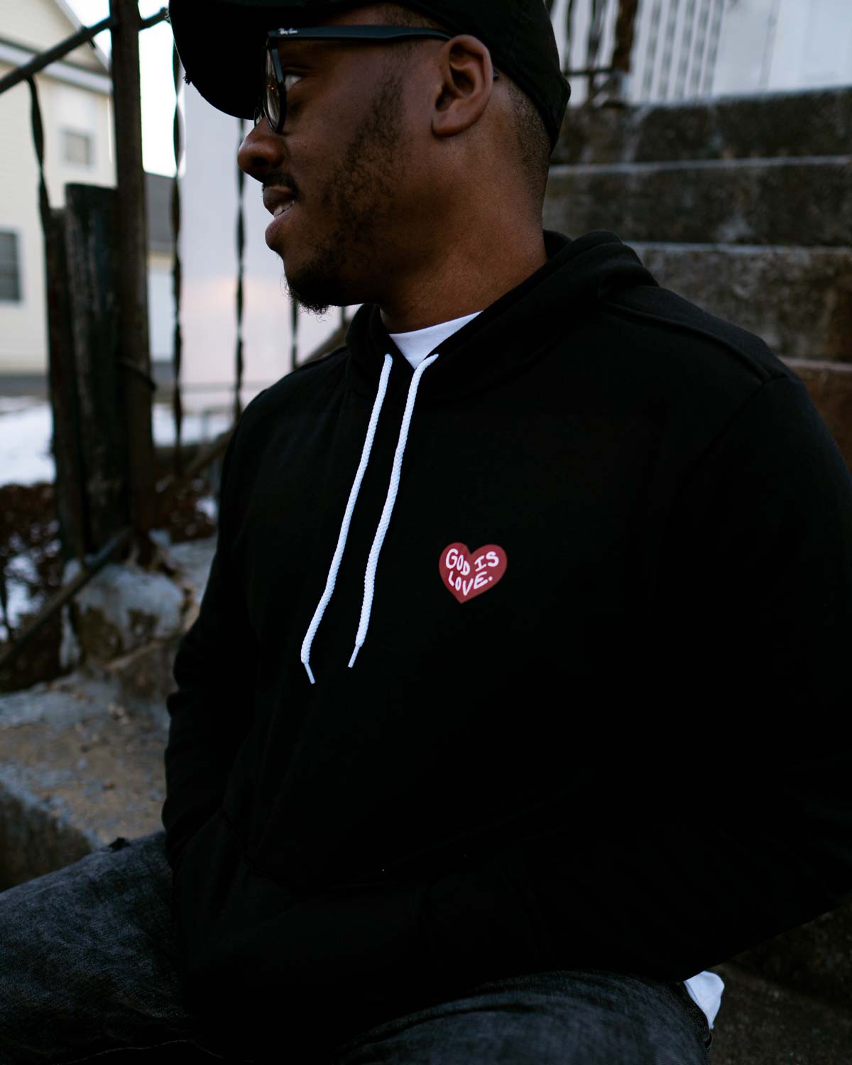 God Is Love Adult Sponge Fleece Hoodie