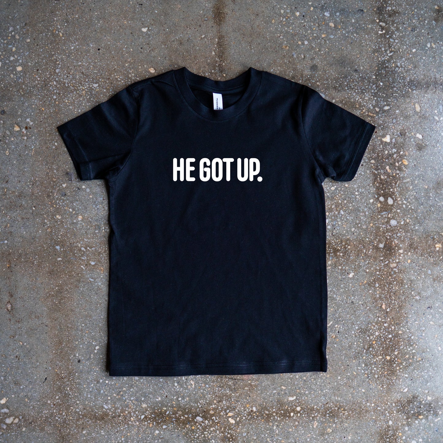 He Got Up. Kids T-shirt