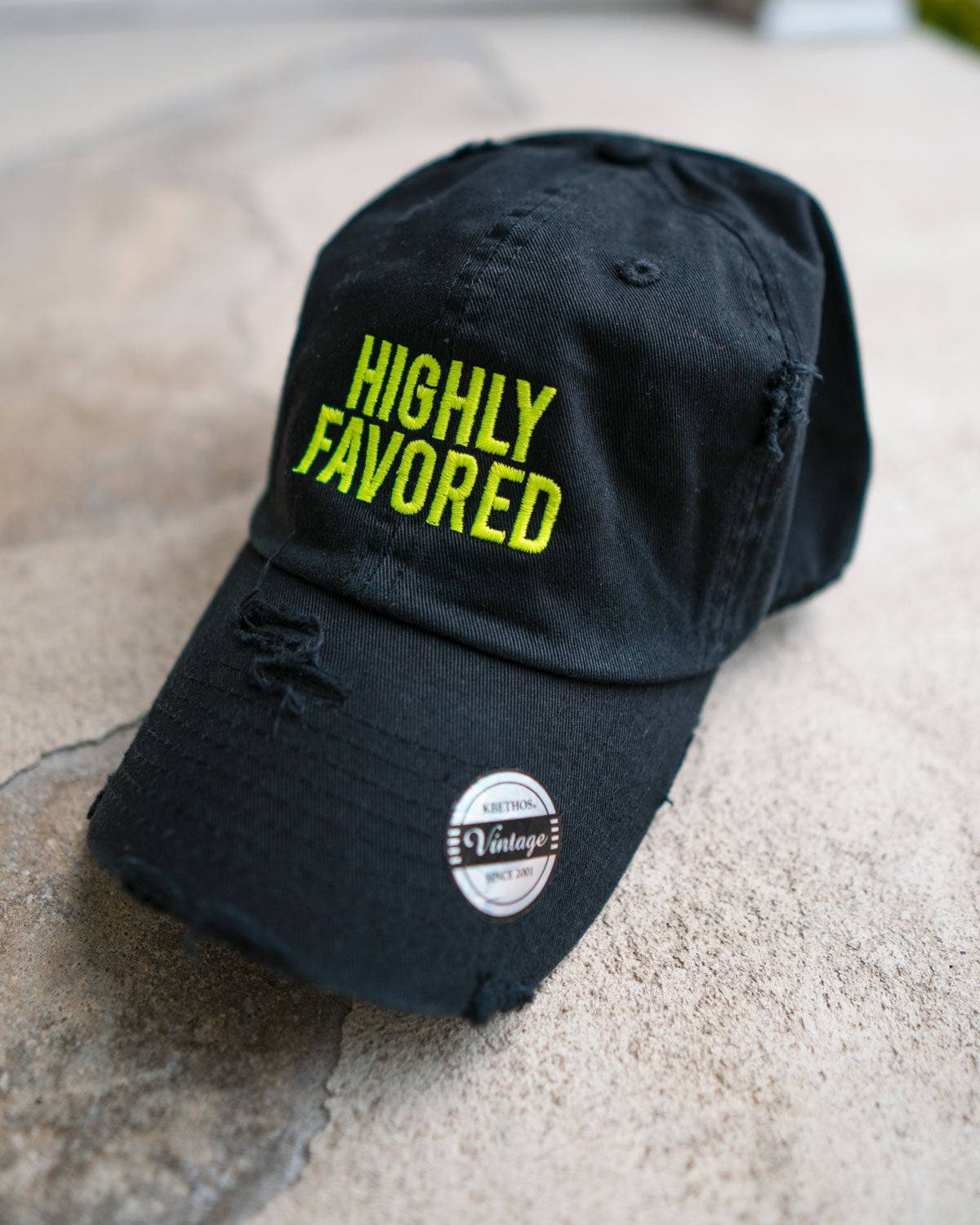 Highly Favored Hat (Distressed)
