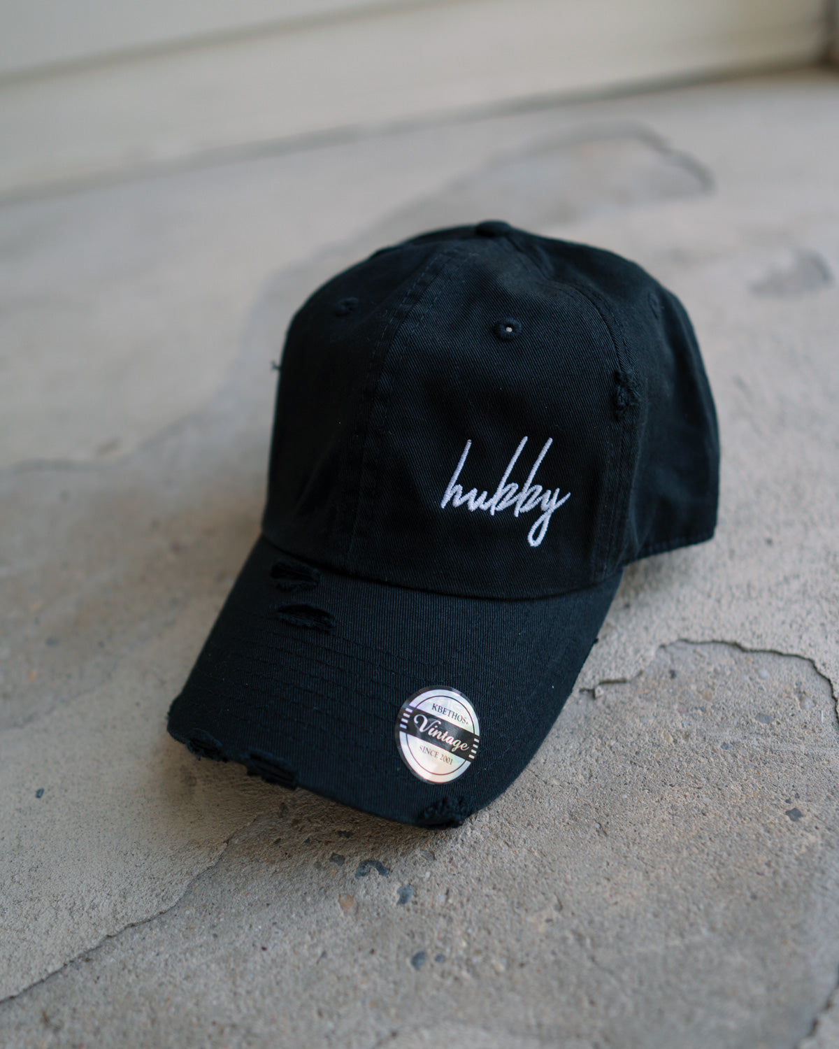 Hubby (Script) Hat (Distressed)